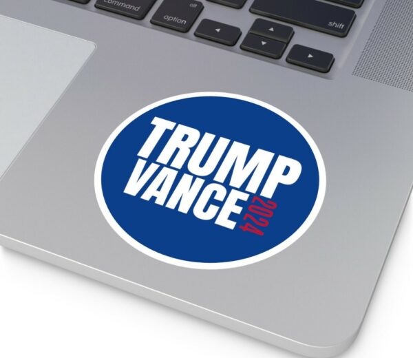 2024 Trump Vance Indoor Outdoor Stickers Navy Blue Best Gift Presidential Nominee Donald J Trump Indoor Outdoor Stickers Trump Vance 2024