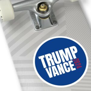 2024 Trump Vance Indoor Outdoor Stickers Navy Blue Best Gift Presidential Nominee Donald J Trump Indoor Outdoor Stickers Trump Vance 20241