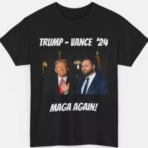 Donald Trump & J.D. Vance 2024 Election Campaign T-Shirt - MAGA Hat & Thumbs Up2