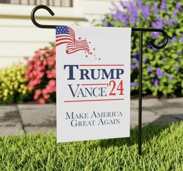 Donald Trump & J.D. Vance 2024 Garden Flag, Trump 2024 Flag, MAGA Garden Flag, Make America Great Again Flag, Trump Vance Outdoor Flag2