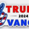 Donald Trump JD Vance For President Peace 2024 Vinyl Sticker L