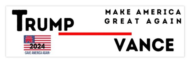 Donald Trump JD Vance bumper sticker, jd vance, trump 2024, Trump & JD Vance, America First, MAGA,
