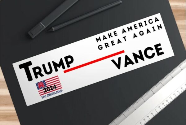 Donald Trump JD Vance bumper sticker, jd vance, trump 2024, Trump & JD Vance, America First, MAGA,2