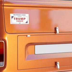 Give Freedom a Chance Trump Vance Election 2024 Bumper Sticker, MAGA Make America Great Once Again Car Truck Sticker1