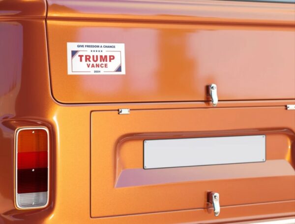 Give Freedom a Chance Trump Vance Election 2024 Bumper Sticker, MAGA Make America Great Once Again Car Truck Sticker1