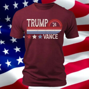 Men's Trump Vance 2024 Retro T-Shirts Short Patriotic Sleeve Crewneck Graphic Tees, Gifts for Him, Political Shirts, Trump Shirts, USA Shirt2