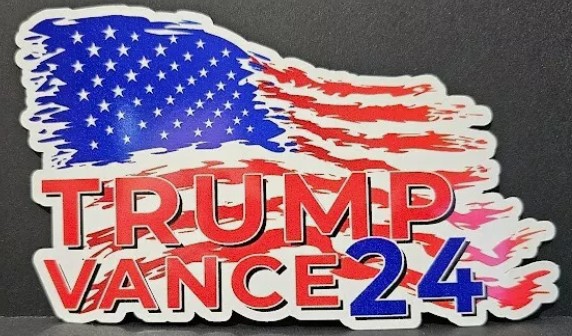 President Donald Trump JD VANCE Flag 2024 Vinyl Decal Sticker Truck MAGA USA JD