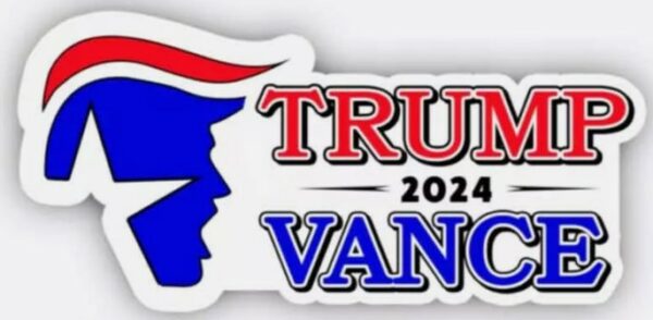 TRUMP STAR 2024 Bumper Sticker Vinyl Water-resistant Trump VANCE 5 PACK