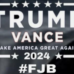 TRUMP VANCE 2024 #FJB Bumper White Sticker Vinyl Water-resistant