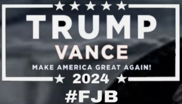 TRUMP VANCE 2024 #FJB Bumper White Sticker Vinyl Water-resistant