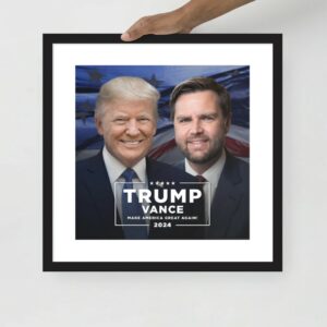 TRUMP VANCE 2024 MAGA Trump 2024 America U.S.A Framed Poster Wall Art