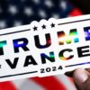 TRUMP VANCE 2024 Make America Great Again USA Decal Sticker - Vinyl Graphic, 45 47, Donald Trump President, Rnc Gift, Trump Shot Fight!2