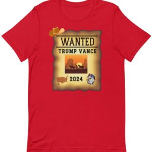 TRUMP VANCE wanted poster shirt, Trump Vance Shirt, Trump Vance western poster shirt, Trump Vance 2024 Tshirt Unisex t-shirt1