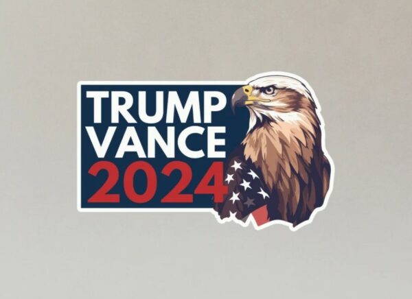 Trump 2024 Decal, Trump Vance Sticker, MAGA Car Decal, Republican Decal, Political, Trump Support, Kiss Cut Vinyl Decal