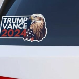 Trump 2024 Decal, Trump Vance Sticker, MAGA Car Decal, Republican Decal, Political, Trump Support, Kiss Cut Vinyl Decal2