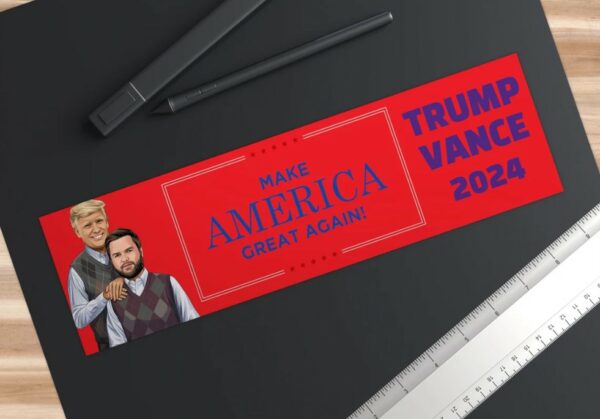 Trump Vance 2024 Bumper Stickers JD Vance Donald Trump America Great Again J.D. 2024 Vice President President Fight!2