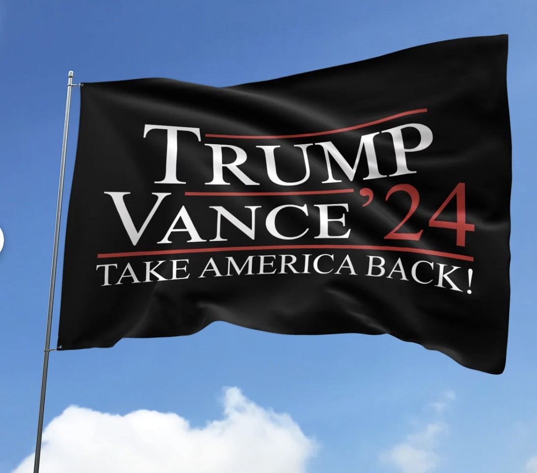 Trump Vance 2024 Election Flag Fight for Freedom, Never Surrender