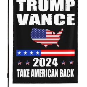 Trump-Vance 2024 Garden Flag,Donald Trump 2024 President J D-Vance Ake Save American Back Double Sided Garden Flag House