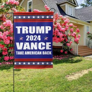 Trump-Vance 2024 Garden Flag,Donald Trump 2024 President J D-Vance Ake Save American Back Double Sided Garden Flag House Flags Outdoor Yard Flag Home Sign10