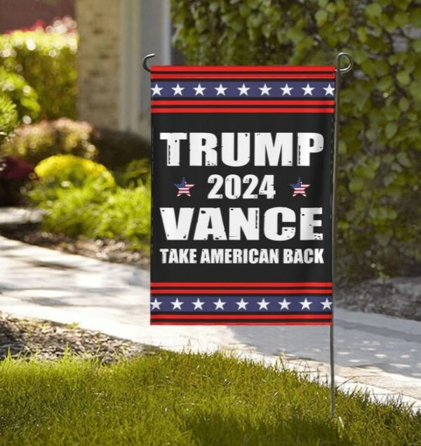 Trump-Vance 2024 Garden Flag,Donald Trump 2024 President J D-Vance Ake Save American Back Double Sided Garden Flag House Flags Outdoor Yard Flag Home Sign12