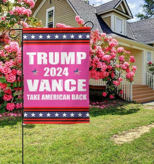 Trump-Vance 2024 Garden Flag,Donald Trump 2024 President J D-Vance Ake Save American Back Double Sided Garden Flag House Flags Outdoor Yard Flag Home Sign4