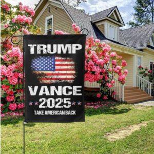 Trump-Vance 2024 Garden Flag,Donald Trump 2024 President J D-Vance Ake Save American Back Double Sided Garden Flag House Flags Outdoor Yard Flag Home Sign(No Flagstand)5