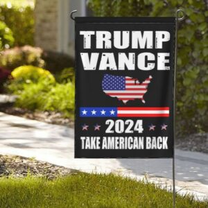 Trump-Vance 2024 Garden Flag,Donald Trump 2024 President J D-Vance Ake Save American Back Double Sided Garden Flag House1