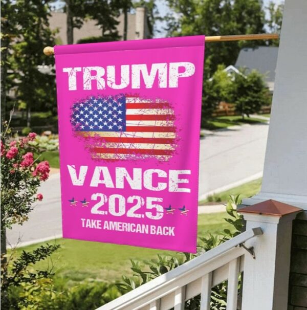 Trump-Vance 2024 Garden Flag,Donald Trump 2024 President J D-Vance Ake Save American Back Double Sided Garden Flag House14