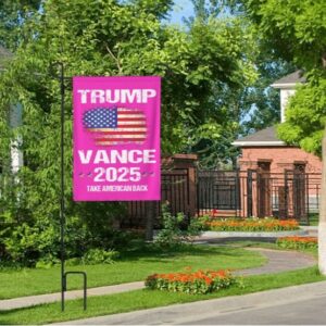 Trump-Vance 2024 Garden Flag,Donald Trump 2024 President J D-Vance Ake Save American Back Double Sided Garden Flag House15