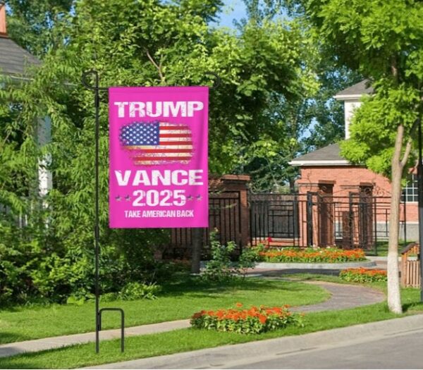 Trump-Vance 2024 Garden Flag,Donald Trump 2024 President J D-Vance Ake Save American Back Double Sided Garden Flag House15