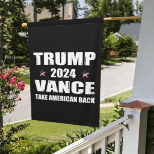 Trump-Vance 2024 Garden Flag,Donald Trump 2024 President J D-Vance Ake Save American Back Double Sided Garden Flag House20