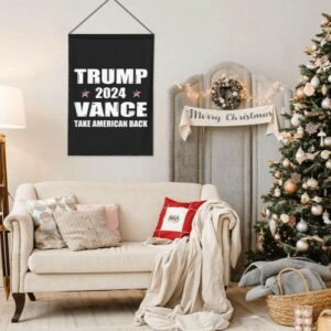 Trump-Vance 2024 Garden Flag,Donald Trump 2024 President J D-Vance Ake Save American Back Double Sided Garden Flag House22