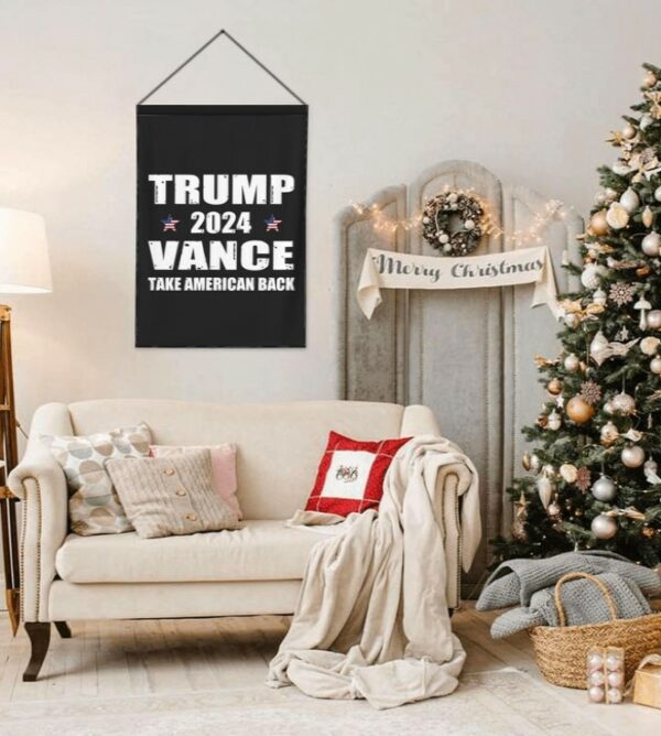 Trump-Vance 2024 Garden Flag,Donald Trump 2024 President J D-Vance Ake Save American Back Double Sided Garden Flag House22