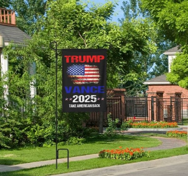 Trump-Vance 2024 Garden Flag,Donald Trump 2024 President J D-Vance Ake Save American Back Double Sided Garden Flag House27