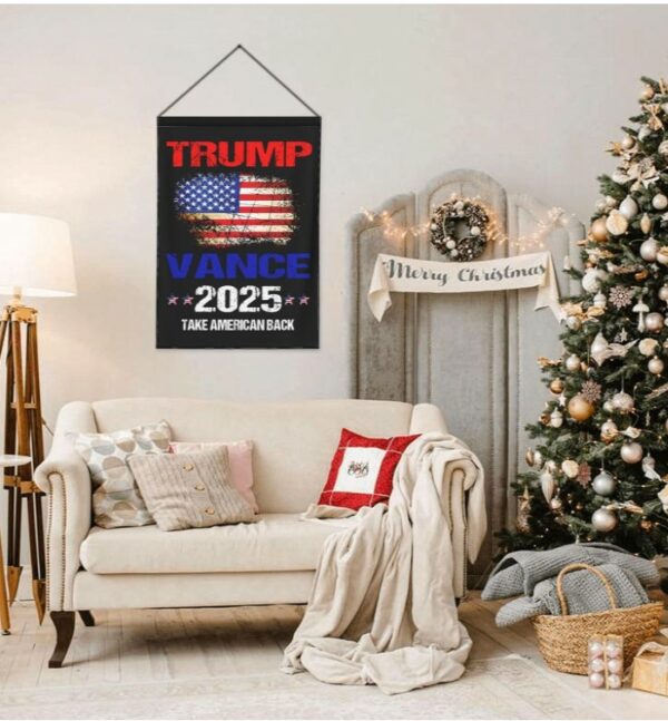 Trump-Vance 2024 Garden Flag,Donald Trump 2024 President J D-Vance Ake Save American Back Double Sided Garden Flag House28