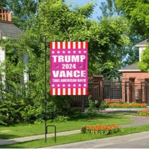 Trump-Vance 2024 Garden Flag,Donald Trump 2024 President J D-Vance Ake Save American Back Double Sided Garden Flag House39