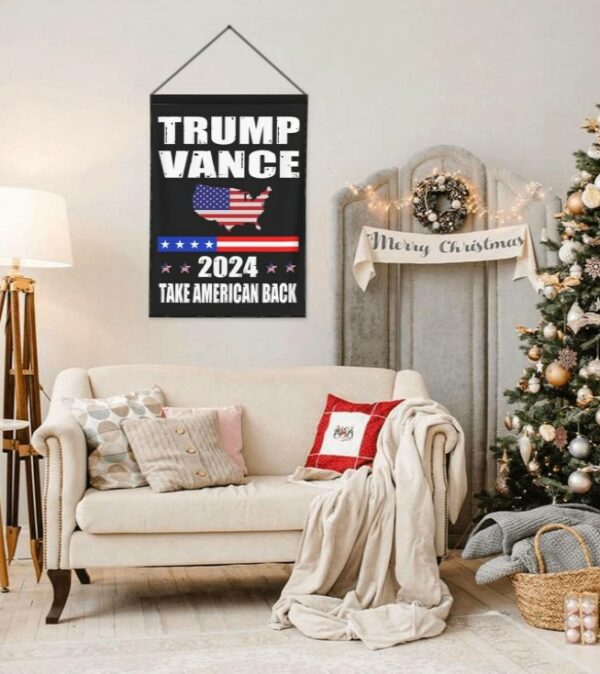 Trump-Vance 2024 Garden Flag,Donald Trump 2024 President J D-Vance Ake Save American Back Double Sided Garden Flag House4