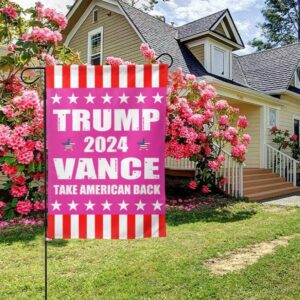 Trump-Vance 2024 Garden Flag,Donald Trump 2024 President J D-Vance Ake Save American Back Double Sided Garden Flag House41