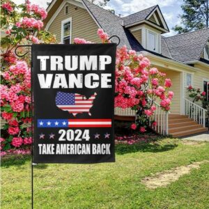 Trump-Vance 2024 Garden Flag,Donald Trump 2024 President J D-Vance Ake Save American Back Double Sided Garden Flag House5