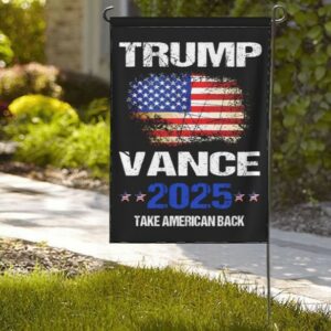 Trump-Vance 2024 Garden Flag,Donald Trump 2024 President J D-Vance Ake Save American Back Double Sided Garden Flag House7