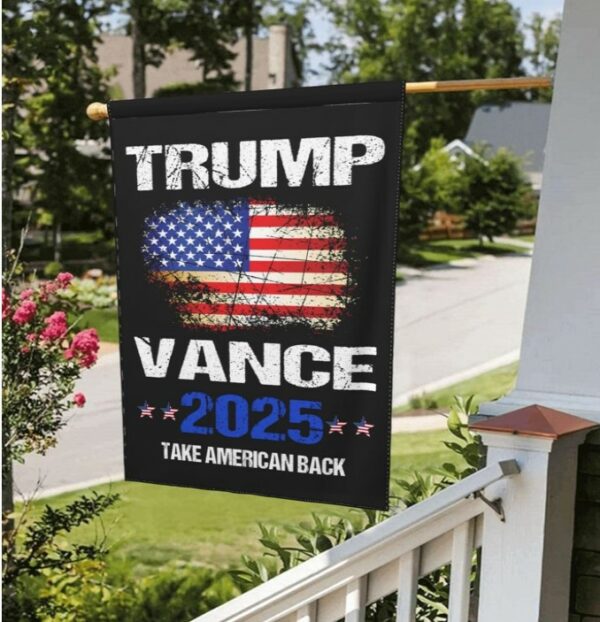 Trump-Vance 2024 Garden Flag,Donald Trump 2024 President J D-Vance Ake Save American Back Double Sided Garden Flag House8