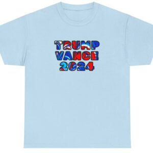 Trump Vance 2024 Mod Indie Print Style Unisex Cotton Tee Pretty Colorful MAGA Political Election Shirt Eye Catching design Pro Republican2