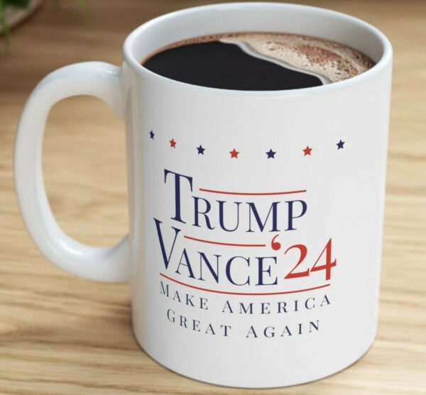 Trump Vance 2024 Mug, Make America Great Again Coffee Cup, American Republican Maga JD Vance Donald Trump Lover Coffee Mug Lets Go Brandon,1