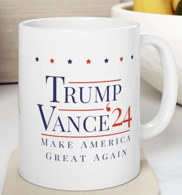 Trump Vance 2024 Mug, Make America Great Again Coffee Cup, American Republican Maga JD Vance Donald Trump Lover Coffee Mug Lets Go Brandon,2