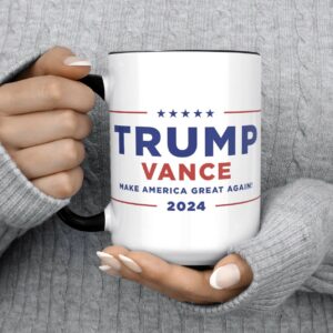 Trump Vance 2024 Mugs - Your Choice of 11oz or 15oz Mugs with Official LOGO and Campaign Logo Republican Nominee Donald J Trump - JD Vance Mgus