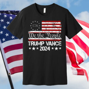 Trump Vance 2024 President Trump Usa Flag Election Premium T-Shirt1