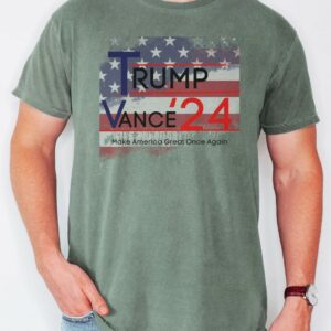 Trump Vance 2024 Presidential Campaign For Men and Women, Front and Back Print1