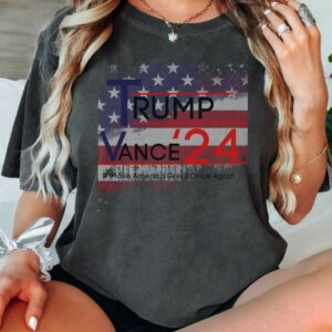 Trump Vance 2024 Presidential Campaign For Men and Women, Front and Back Print3