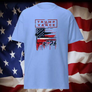 Trump Vance 2024 Presidential Candidate Support T-Shirt Patriotic Flag Edition1