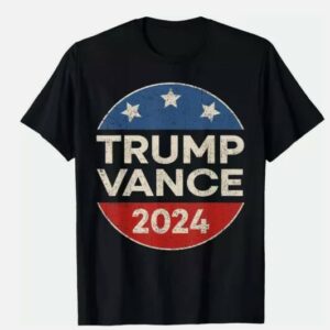 Trump Vance 2024 Retro Button Vice President VP Election T-Shirt